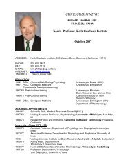 CURRICULUM VITAE Norris Professor, Keck Graduate Institute ...