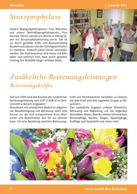 2. Ausgabe, 2. Quartal 2011 - Seniorenstift am Park