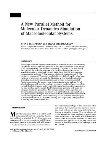 A new parallel method for molecular dynamics simulation of ... - SERC