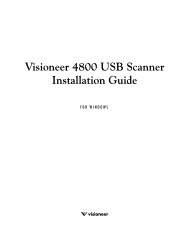 Visioneer 4800 USB Scanner Installation Guide - Visioneer Product ...