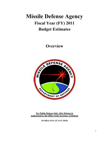 Missile Defense Agency Fiscal Year (FY) 2011 Budget Estimates ...