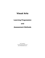 Visual Arts Learning Progression and Assessment Methods (PDF