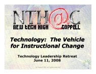 Technology: The Vehicle for Instructional Change - Coppell ...