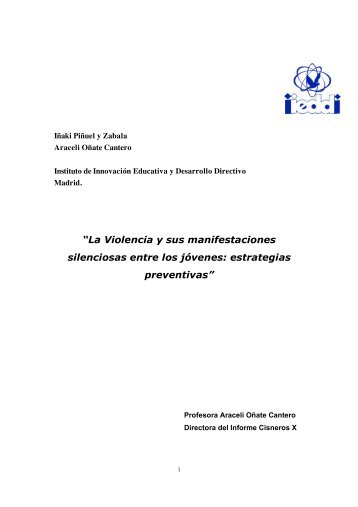 La violencia y sus manifestaciones en jÃ³venes - Sociedad EspaÃ±ola ...