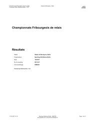Championnats Fribourgeois de relais RÃ©sultats - Sporting ...