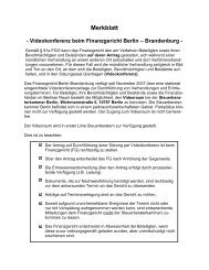 Merkblatt für Beteiligte - Finanzgericht Berlin-Brandenburg