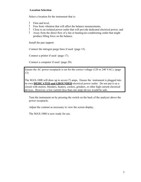 Computrac MAX-1000 User's Manual - Arizona Instrument