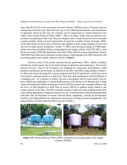 Mitigation and Remedy of Groundwater Arsenic Menace in India