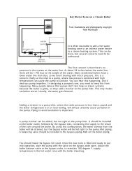 Hot Water Zone on a Steam Boiler