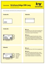 Datenblatt Briefumschläge DIN Lang