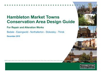 Hambleton Market Towns Conservation Area Design Guide