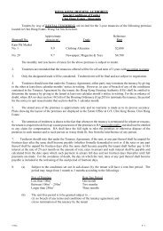 HONG KONG HOUSING AUTHORITY Special Conditions of Tender ...