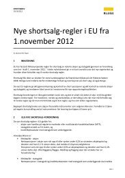 Nye shortsalg-regler i EU fra 1.november 2012 - Kluge