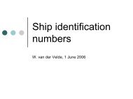 Ship identification numbers - IVR