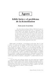 Edith Stein y el problema de la âKonstitutionâ - Ciudad Redonda