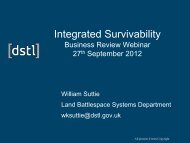 Integrated Survivability - Business Review Webinars