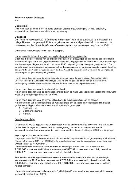 Analyse bouwleges 2012.pdf - Raads - gemeente Hellendoorn