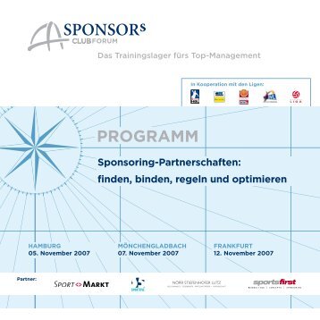 PRoGRAMM Sponsoring-Partnerschaften: finden, binden, regeln und ...