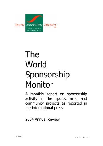 The World Sponsorship Monitor