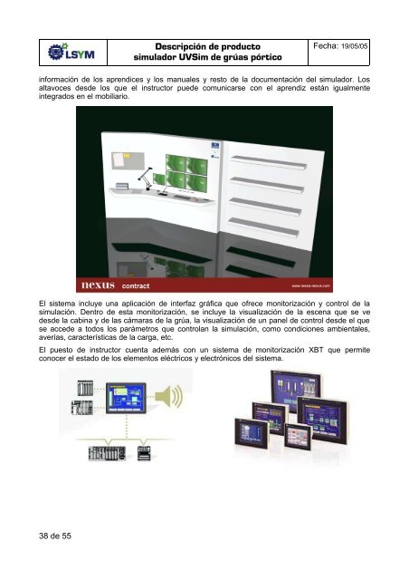 Simulador UVSim de grúas pórtico - Instituto de Robotica