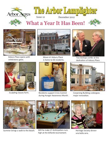 What a Year It Has Been! - Arbor Acres