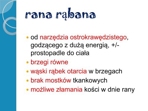 obraÅ¼enia - Katedra Medycyny SÄdowej Collegium Medicum ...