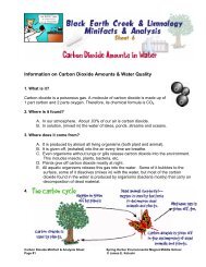 Information on Carbon Dioxide Amounts & Water Quality - OSSE