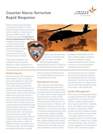 Counter Narco-Terrorism Rapid Response - Triple Canopy