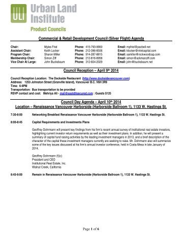 Commercial & Retail Development Council (Silver Flight) Agenda ...