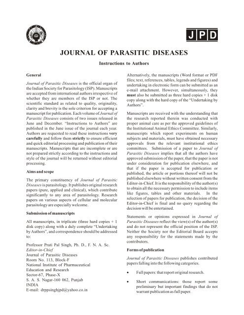 PDF File - The Indian Society for Parasitology