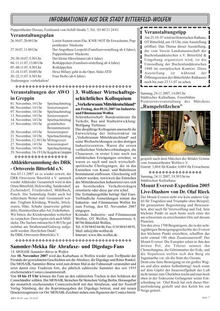 Amtsblatt Amtsblatt Amtsblatt Amtsblatt - Stadt Bitterfeld-Wolfen