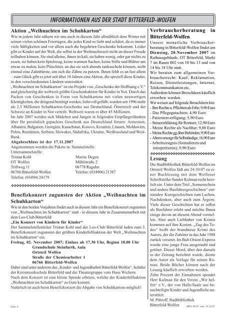 Amtsblatt Amtsblatt Amtsblatt Amtsblatt - Stadt Bitterfeld-Wolfen