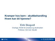 Kramper hos barn - akuttbehandling Hvem kan bli hjemme? - nakos