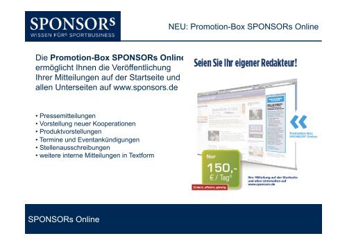 Promotion-Box SPONSORs Online
