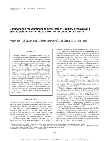 Simultaneous measurement of hysteresis in ... - Geo-Engineering