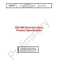 IDG-400 Dual-Axis Gyro Product Specification - InvenSense