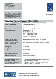 Benestare Tecnico Europeo ETA-12/0073 - Fischer Italia