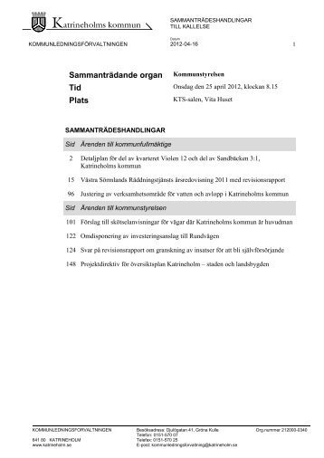 Sammanträdeshandlingar, del 1, 4 MB - Katrineholms kommun