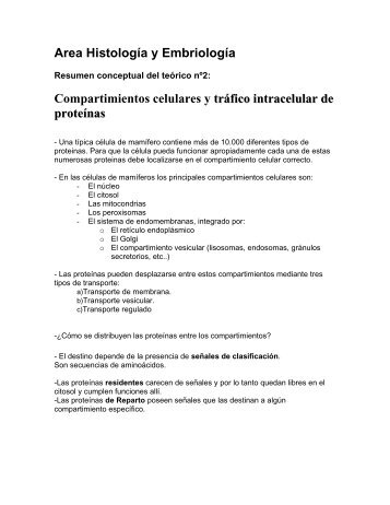 Compartimientos celulares y trÃ¡fico intracelular de proteÃ­nas