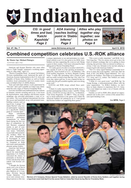The Indianhead, April 9, 2010 - 2nd Infantry Division - U.S. Army