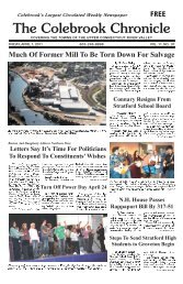 April 1, 2011 - Colebrook Chronicle