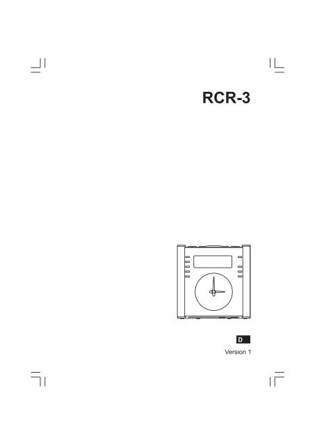 Die Bedienungsanleitung fÃ¼r das Sangean RCR-3 Design