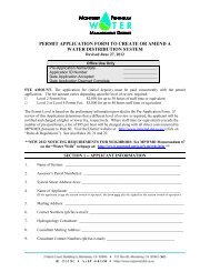 permit application form to create or amend a water distribution system