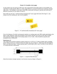 Project #3: Graphite strain gage In this project you are ... - Nuno Alves