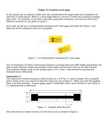 Project #3: Graphite strain gage In this project you are ... - Nuno Alves