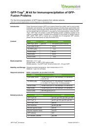 GFP-TrapÂ®_M kit for Immunoprecipitation of GFP ... - ChromoTek