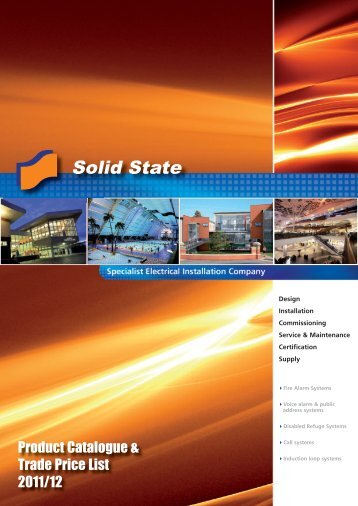 Product Catalogue & Trade Price List 2011/12 - Solid State Security