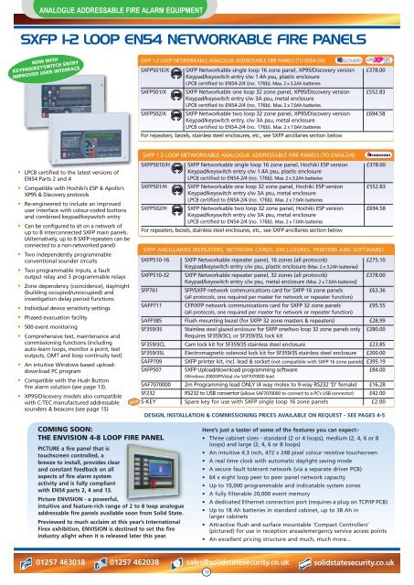 Product Catalogue & Trade Price List 2011/12 - Solid State Security