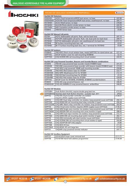 Product Catalogue & Trade Price List 2011/12 - Solid State Security