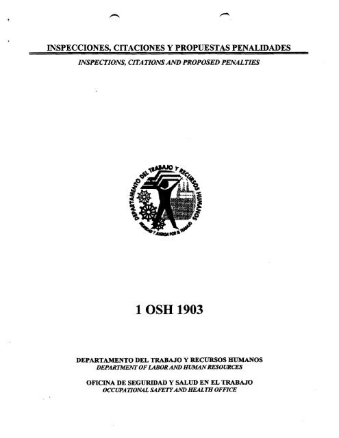 1 OSH 1903 - Departamento del Trabajo y Recursos Humanos